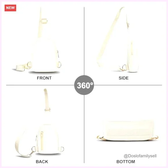 Small Sling Crossbody Bag Waterproof Polyester Adjustable Strap Travel - Picture 6 of 6